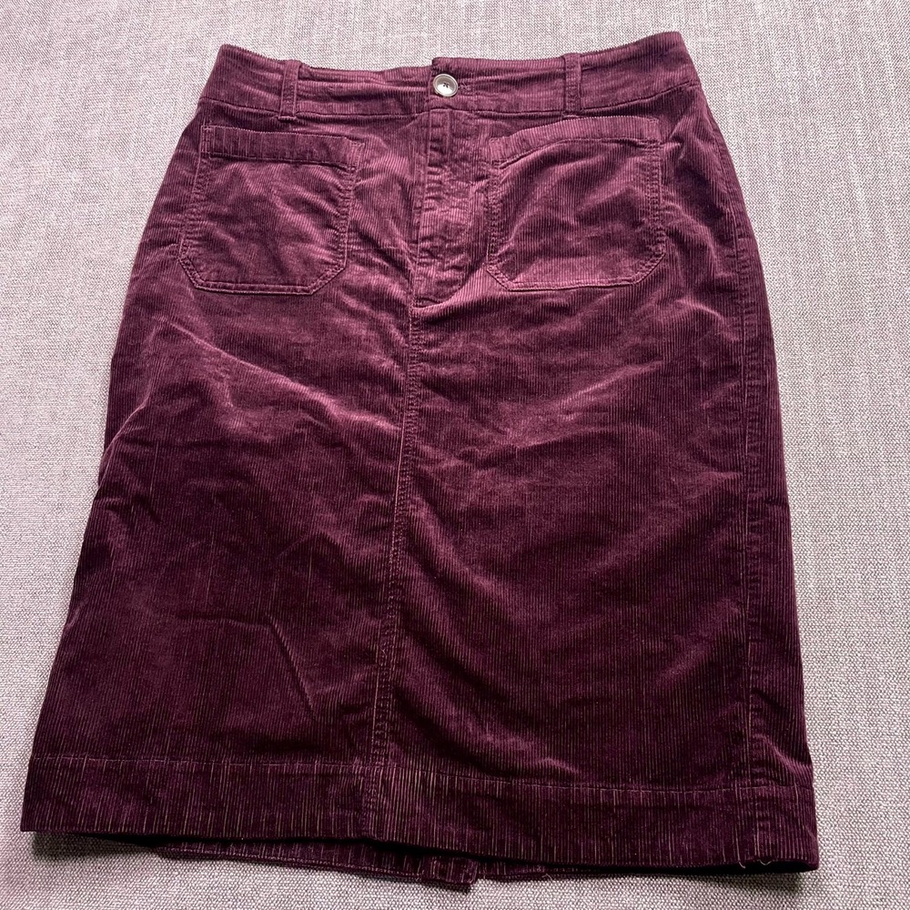 Maeve By Anthropologie The Colette Pencil Skirt Womens Large Red Cotton Corduroy